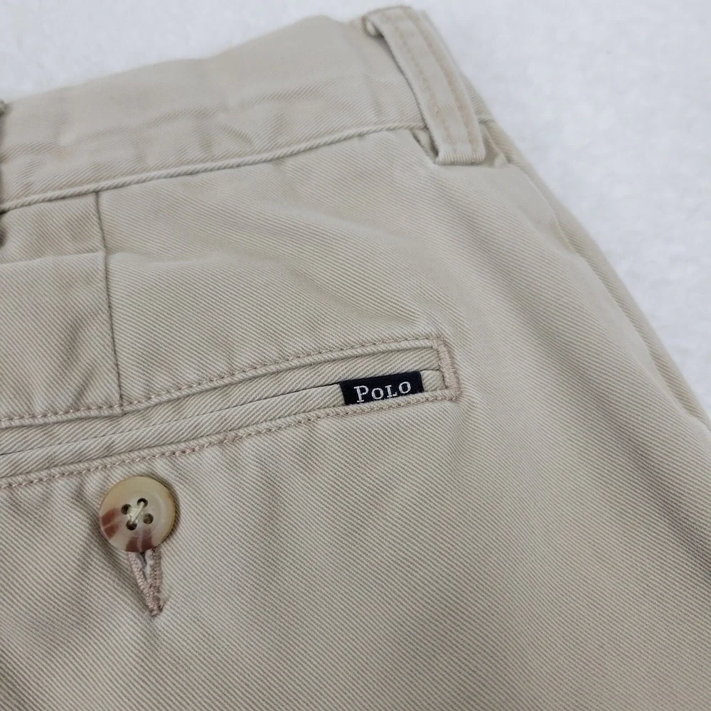 Polo Ralph Lauren Classic Fit Chino Pants‎ Mens 34x32 Tan Cotton Casual Retro